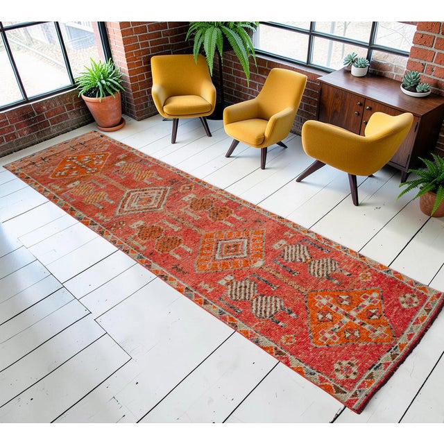 Woven in the storied Mesopotamian region of Southeastern Anatolia during the 1960s, this extraordinary hand-knotted runner...