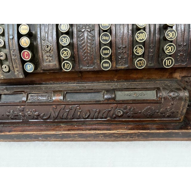 Antique Art Nouveau Mechanical Cash Register from National Cash Register Company, 1929 For Sale - Image 9 of 17