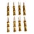 Vintage Hollywood Regency Gilt Bamboo Corn Holders Set of 8 For Sale