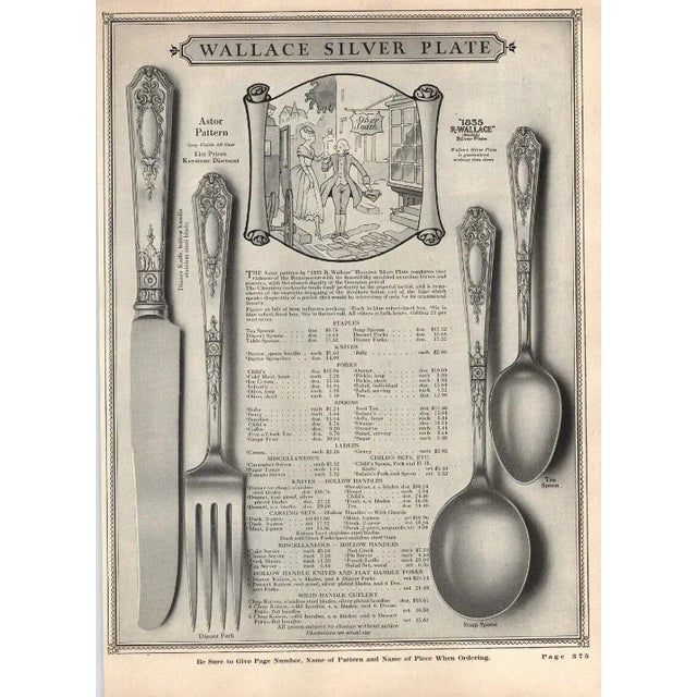 Silver Wallace Silver Astor 1925 Silverplate Large Roast Knife Sharpener With Monogram "B" For Sale - Image 8 of 8