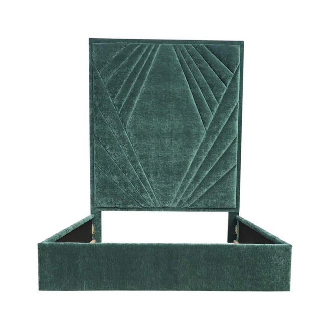 Extra Tall Headboard Upholstered Channel Tufted Bed, California King