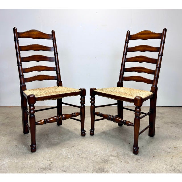 Early 21st Century Set of 6 Theodore Alexander Castle Bromwich English Style Dining Room Chairs For Sale - Image 5 of 12