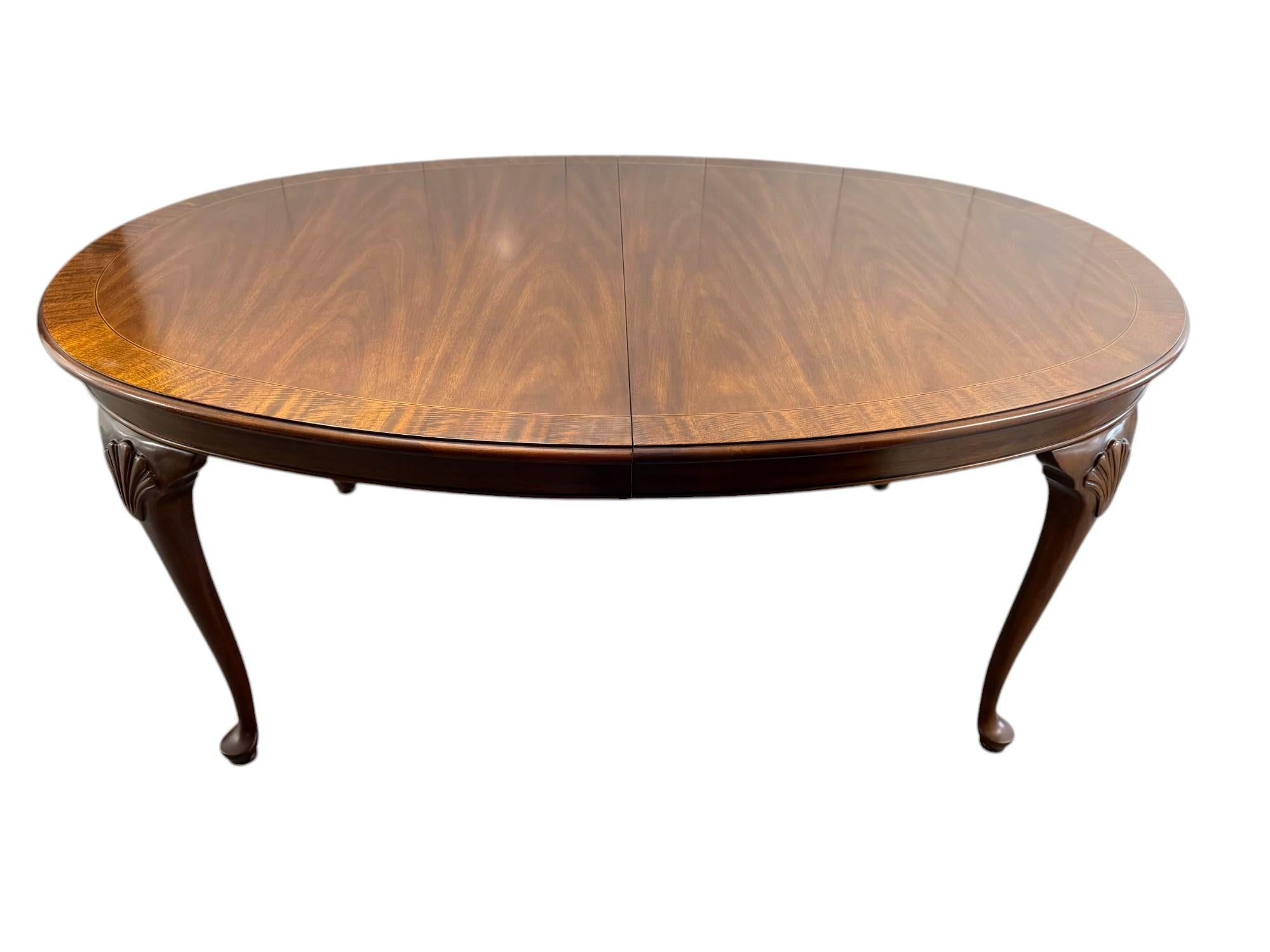 Kindel Councill Banded Oval Dining Table With Leaves Chairish
