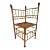 Vintage English Bamboo Rattan Corner Chair For Sale