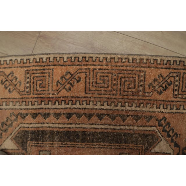 Textile 1970s Turkish Brown Hand Knotted Runner For Sale - Image 7 of 10