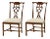 Chippendale Style Carved Mahogany Dining Chairs- Set of 2 For Sale