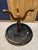 Vintage Round Wood Pedestal Table With Starburst Inlay For Sale - Image 4 of 5