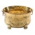 Vintage Brass Plated Ring Handled Claw Foot Repoussé Jardinière Log Holder Planter For Sale