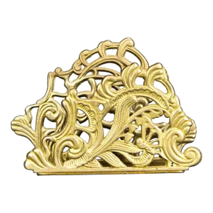 Mid 20th Century Art Nouveau Brass Napkin Holder or Letter Mail Holder