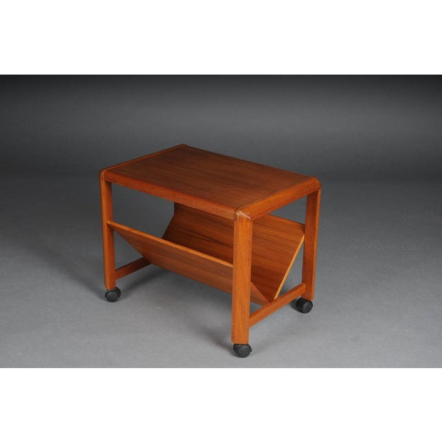 Aksel Kjersgaard Newspaper Table with Rack by Aksel Kjersgaard, 1970s For Sale - Image 4 of 12