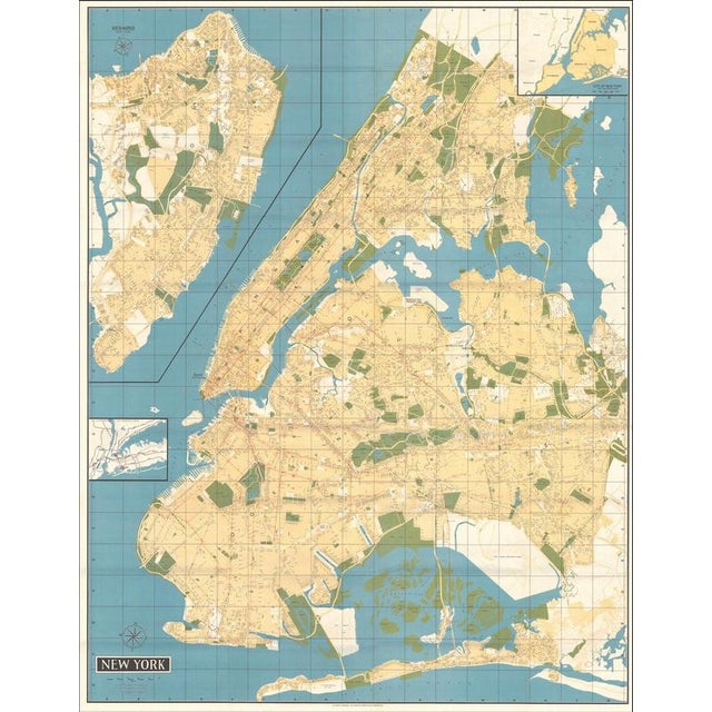 Hermann Bollmann New York City Birds-Eye Map for American Airlines, 1964 For Sale - Image 11 of 12