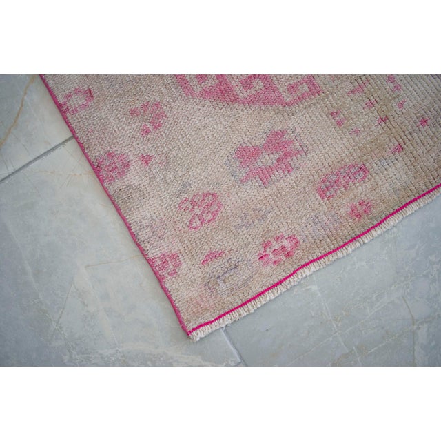 1960s Turkish Hand-Knotted Muted Runner Rug Low Pile Hallway Decor 3x12 Ft Approx For Sale - Image 10 of 16