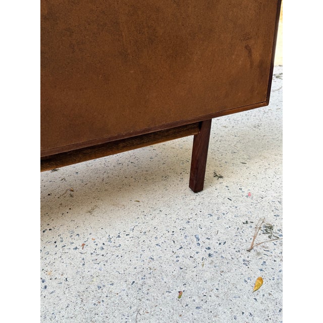 Brown Mid Century Modern Black Walnut Double Dresser For Sale - Image 8 of 10