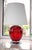 A stunning bright red mid-century modern crystal lamp made by the talented börne augustsson for åseda, sweden during the...