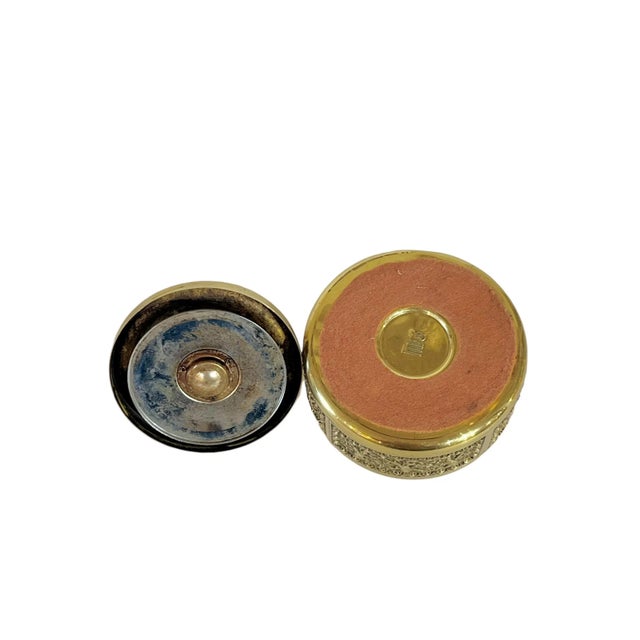 Vintage Hollywood Regency Brass Cherub Roulette Style Ashtray For Sale - Image 10 of 11