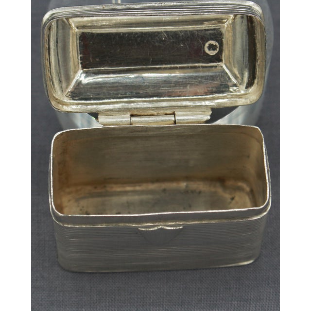 Metal 1873 Hallmarked Dutch 833 Standard Silver Scent Box For Sale - Image 7 of 7