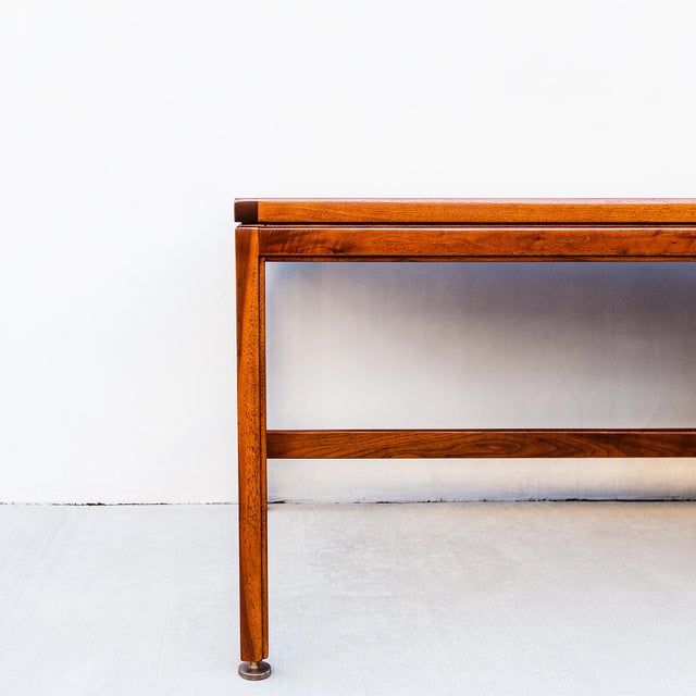 Wood Jens Risom Attributed Walnut & Rosewood Executive Desk, 1960s Mid Century Modern For Sale - Image 7 of 14