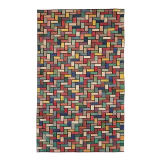 Galerie Shabab Collection Colorful and Modern Mid-20th Century Handmade Turkish Anatolian Accent Rug For Sale