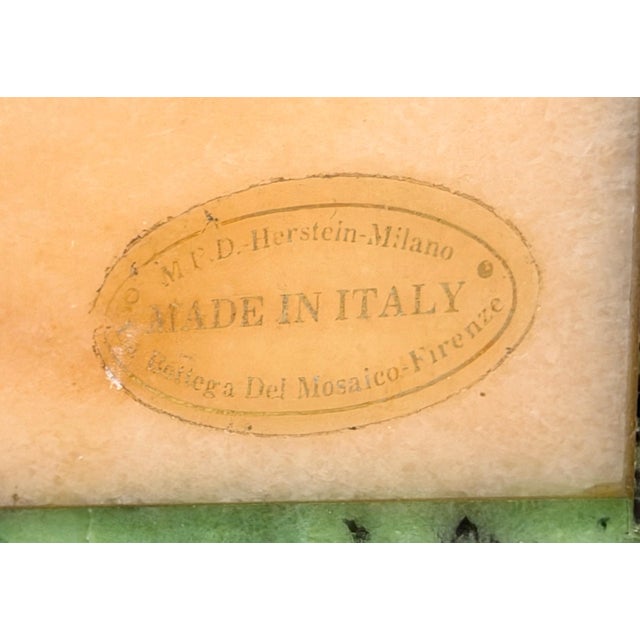 Italian Green & Plum Specimen Marble Box, Alabaster Interior, Florence, 1970s For Sale - Image 15 of 15
