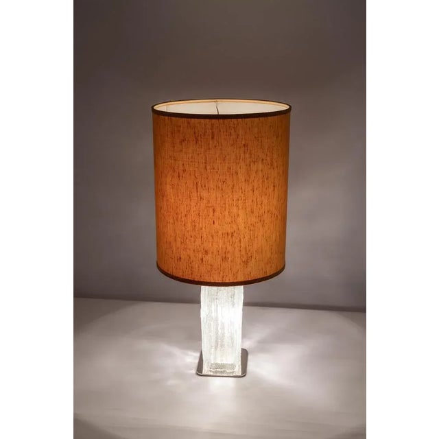 1970s Large Glass Table Lamp attributed to Kalmar, Austria, 1970s For Sale - Image 5 of 11