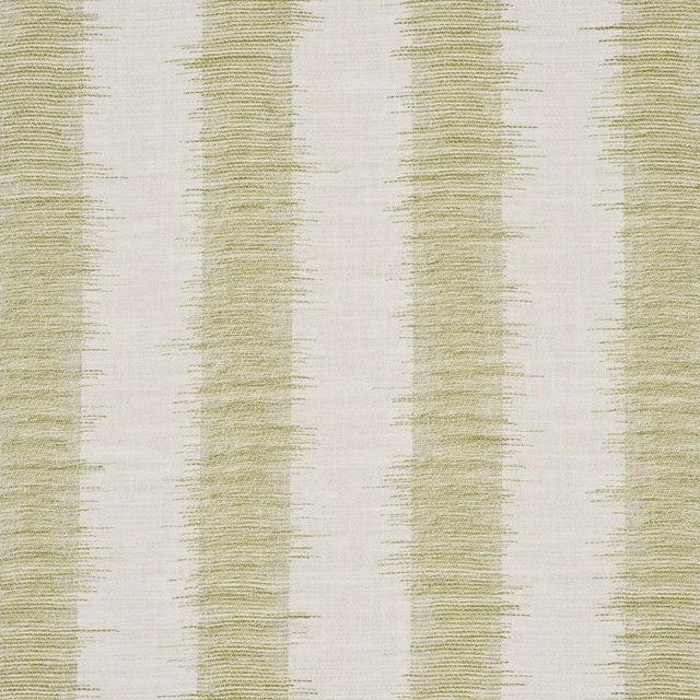 SAMPLE - Schumacher Attleboro Ikat Fabric In Leaf For Sale