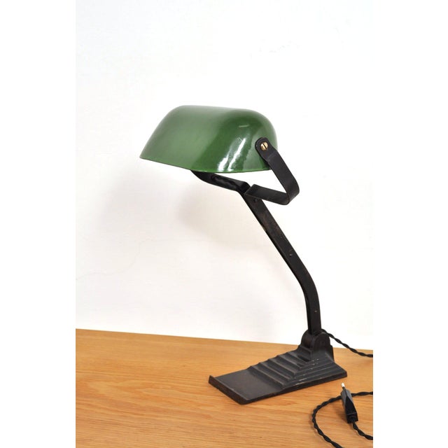 Art Deco Banker's Lamp from Erpe, 1930s For Sale - Image 12 of 13