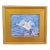 Snow Goose Taking Flight Lake Oil Painting W/ Antiqued Gold Wood Frame For Sale