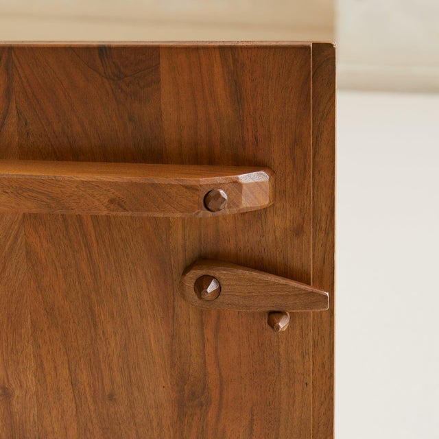 Swiss Carved Elm Nightstand Attributed to Franz Xaver Sproll, 1950s For Sale - Image 10 of 11