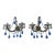 1920 French Periwinkle Lilac Purple Murano Drops and Beads Blown Glass Sconces For Sale