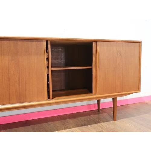 Wood 1960s Mid Century Modern Vintage Teak by Axel Christensen Danish Sideboard Credenza G Plan Style For Sale - Image 7 of 14