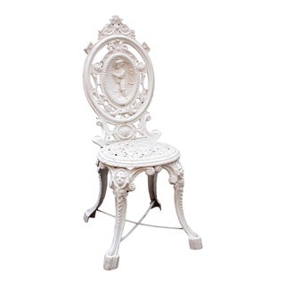 Late 20th Century Cast Aluminum Patio Chair For Sale