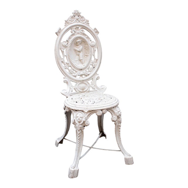 Late 20th Century Cast Aluminum Patio Chair For Sale