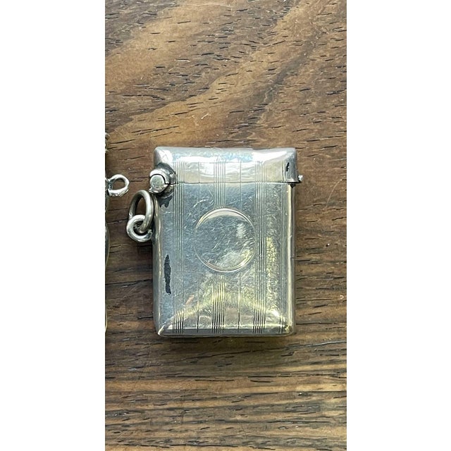 English Silver Matchboxes, 1800s, Set of 2 For Sale - Image 4 of 8