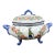 Vintage Quimper French Faience Floral Decorated Covered Tureen Serving Dish For Sale