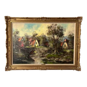 Early 20th Century Dutch Landscape Oil Painting by Jan Kortten