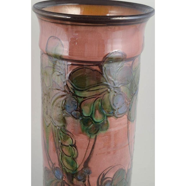 Floor Vase in Stoneware with Stylised Floral Motifs from Kähler, 1930s For Sale - Image 3 of 6