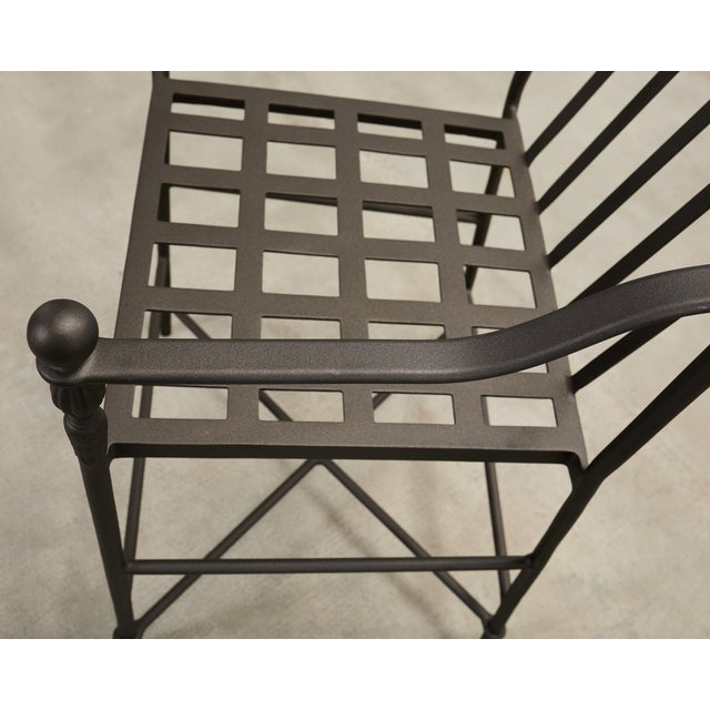 Set of Four Michael Taylor Montecito Bronzed Garden Barstools For Sale - Image 16 of 18