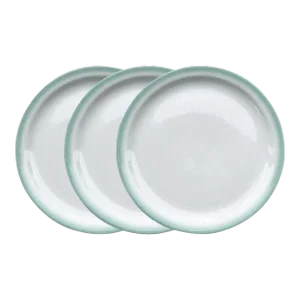Vintage Restaurantware Ombre Green Dinner Plates, Shenango China - Set of 3