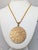 Napier Vintage 1970s Signed Napier Goldtone Round Horoscope Pendant Necklace For Sale - Image 4 of 9