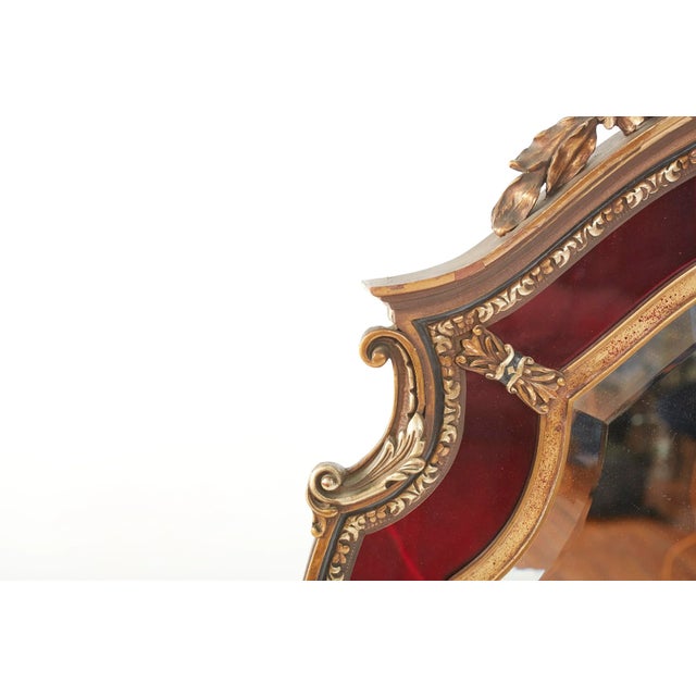 Vintage Mid-Century Modern Wood Framed Wall Mirror For Sale - Image 12 of 13