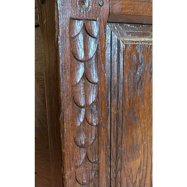 English Renaissance 17th Century Solid Oak Chest Trunk For Sale - Image 10 of 17