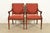 A gorgeous pair of Regency style armchairs or dining captain chairs By Smith & Watson USA, Circa Late 20th Century Carved...