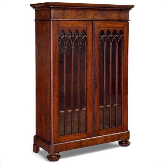 Early 19th Century Mahogany Biedermeier Bookcase, Circa 1830 For Sale - Image 5 of 15