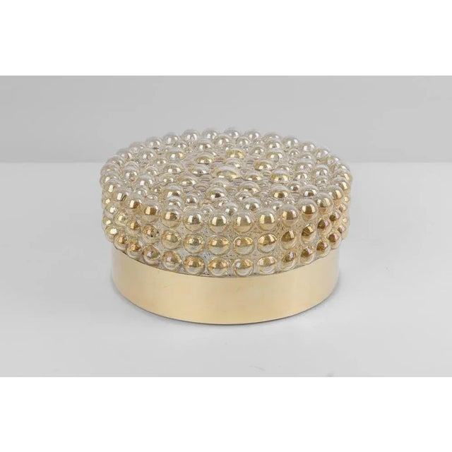 Large amber bubble glass sconces or flush mount lights in style by helena tynell, germany. High quality and in very good...