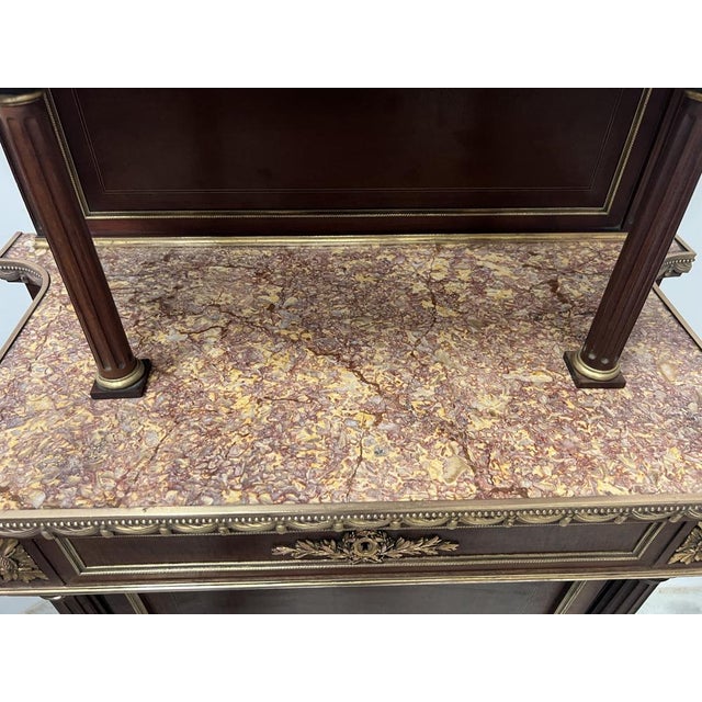 Napoleon III Mahogany and Chased Bronze Display Cabinet, 1800s For Sale - Image 17 of 18