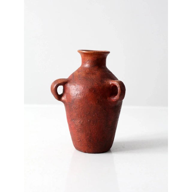 Vintage Three Handle Vase For Sale - Image 6 of 12