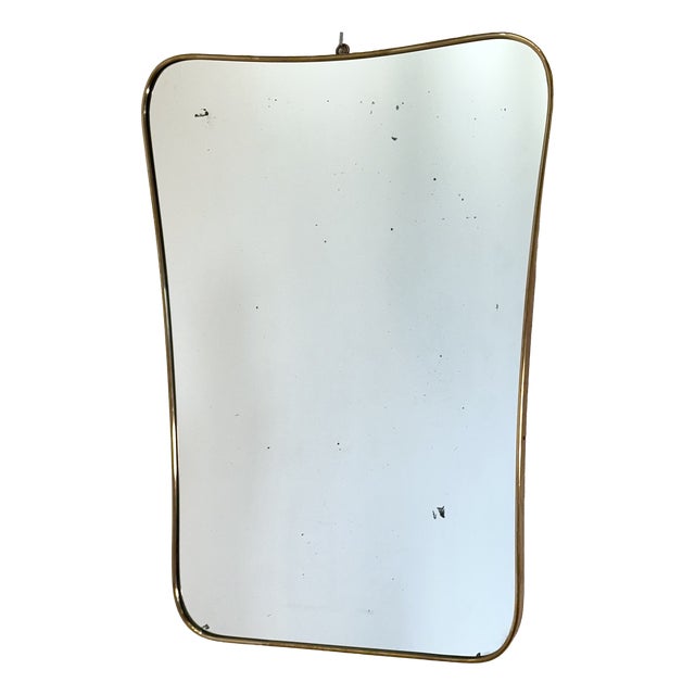 Mirror with Brass Frame, 1950s For Sale