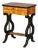 19th Century Lyra Sewing Table in Black Cherry Wood, 1820 For Sale