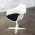Mid-20th Century MCM Burke Tulip Armchair No 116 With White Shell Round Stationary Base & Black Cushion For Sale - Image 13 of 17