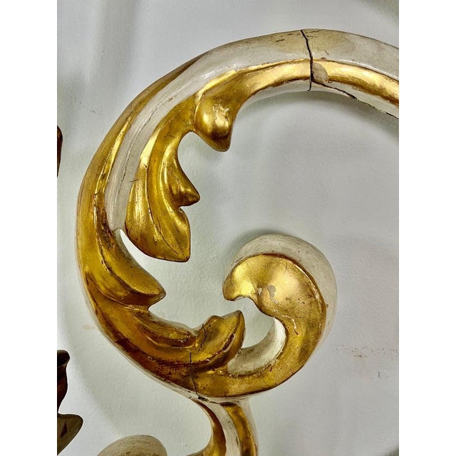 19th Century Carved Architectural Element With Gold Leaf Details For Sale - Image 4 of 18